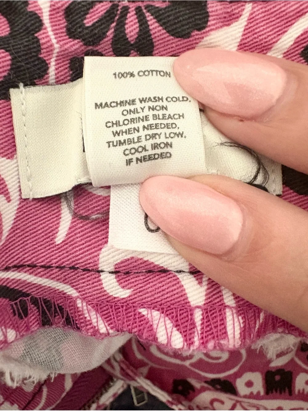 Y2K LOFT Pink & White Printed Mini Skirt